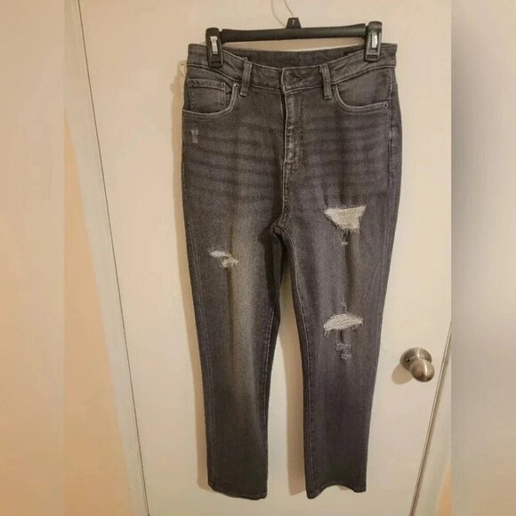 Buffalo David Bitton Grey High Rise Jeans NWT 28x30 Cowgirl Rickabilly MSRP $99 - Picture 1 of 12
